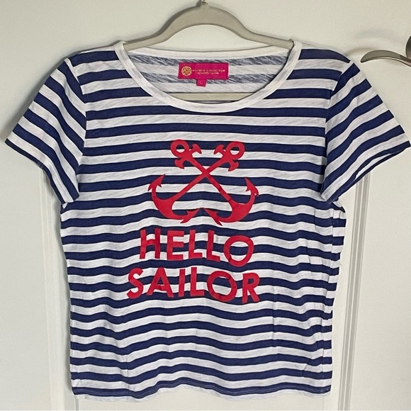 Macbeth Collection nautical striped hello sailor anchor Shirt 47478 - Picture 1 of 12